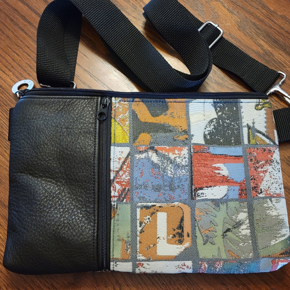 Multicolor Patchwork Canvas Crossbody Bag for Wom… - image 3